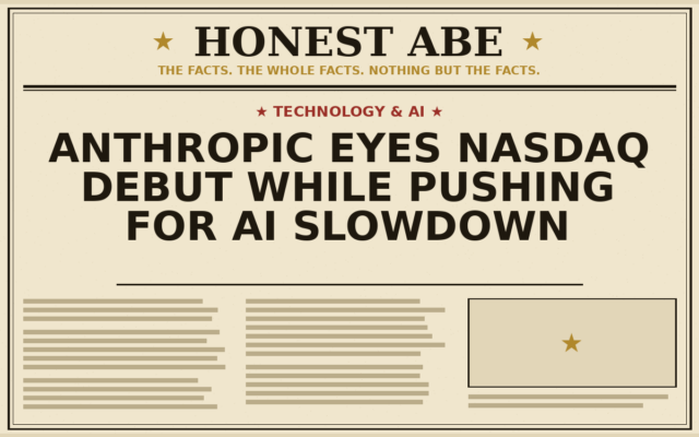 Anthropic Eyes Nasdaq Debut While Pushing for AI Slowdown