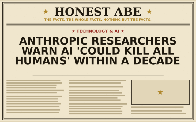 Anthropic Researchers Warn AI ‘Could Kill All Humans’ Within a Decade