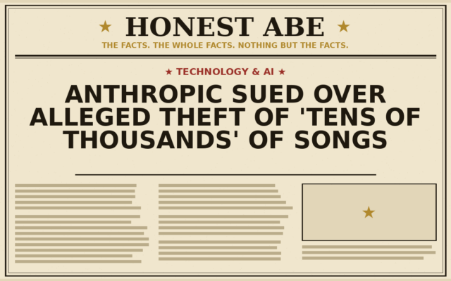 Anthropic Sued Over Alleged Theft of ‘Tens of Thousands’ of Songs