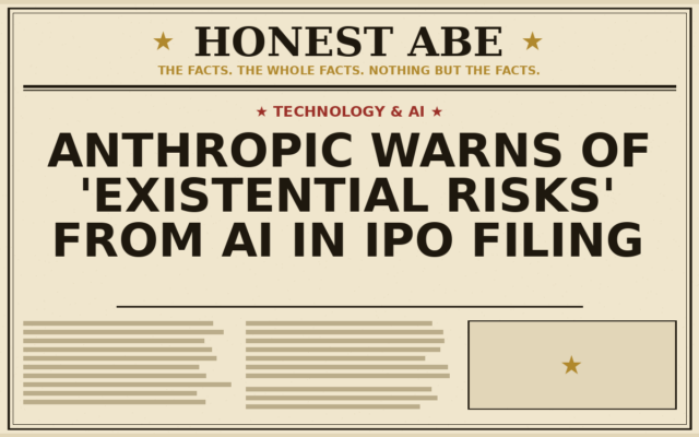 Anthropic Warns of ‘Existential Risks’ From AI in IPO Filing