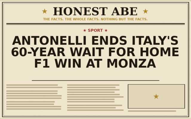 Antonelli Ends Italy’s 60-Year Wait for Home F1 Win at Monza