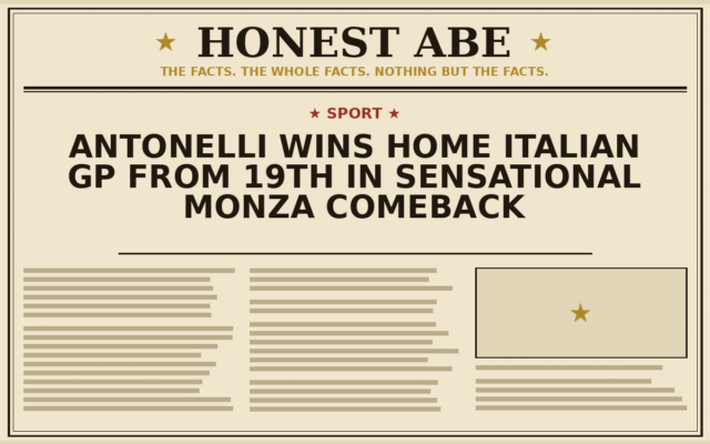 Antonelli Wins Home Italian GP From 19th in Sensational Monza Comeback