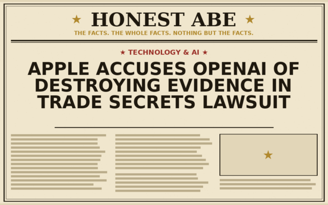 Apple Accuses OpenAI of Destroying Evidence in Trade Secrets Lawsuit