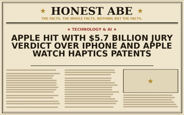 Apple Hit With $5.7 Billion Jury Verdict Over iPhone and Apple Watch Haptics Patents