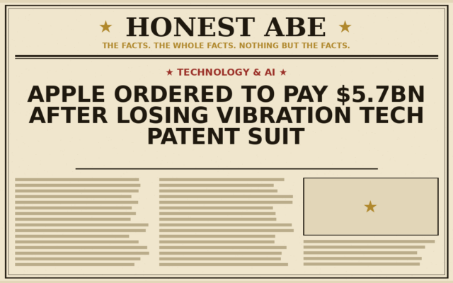 Apple Ordered to Pay $5.7bn After Losing Vibration Tech Patent Suit
