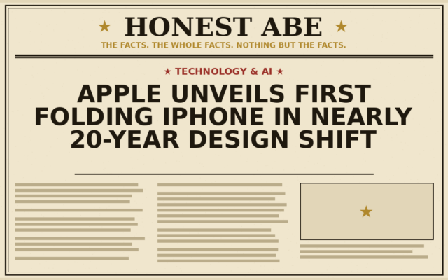 Apple Unveils First Folding iPhone in Nearly 20-Year Design Shift