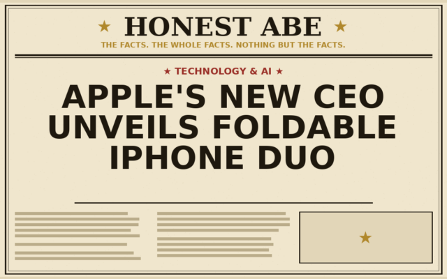 Apple’s New CEO Unveils Foldable iPhone Duo