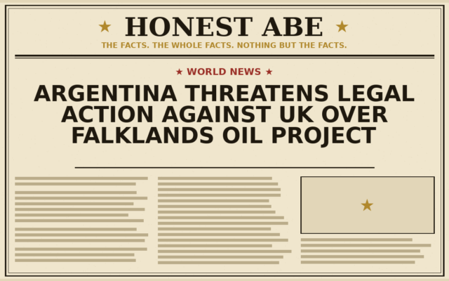 Argentina Threatens Legal Action Against UK Over Falklands Oil Project