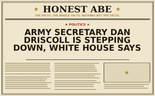 Army Secretary Dan Driscoll Is Stepping Down, White House Says