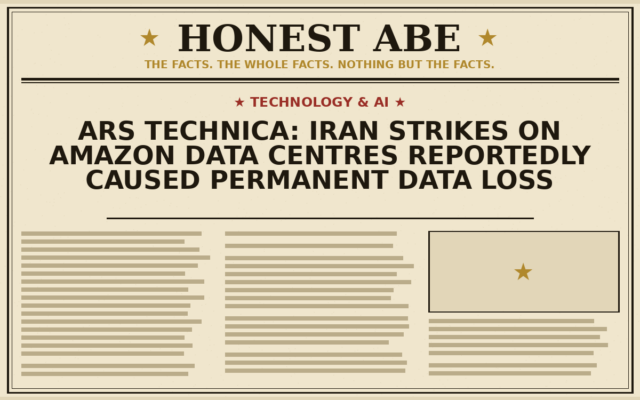 Ars Technica: Iran Strikes on Amazon Data Centres Reportedly Caused Permanent Data Loss