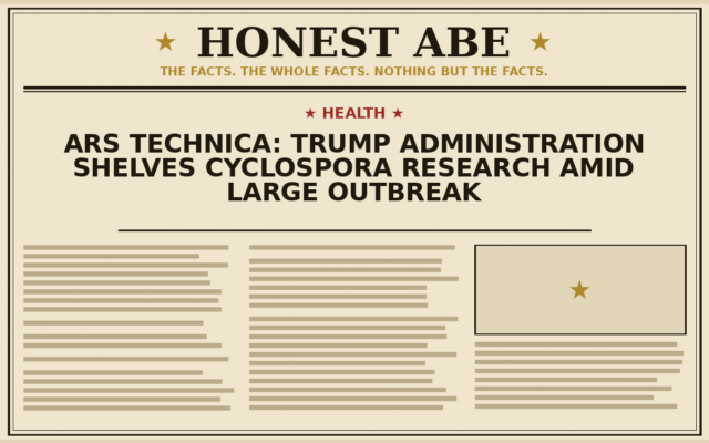 Ars Technica: Trump Administration Shelves Cyclospora Research Amid Large Outbreak