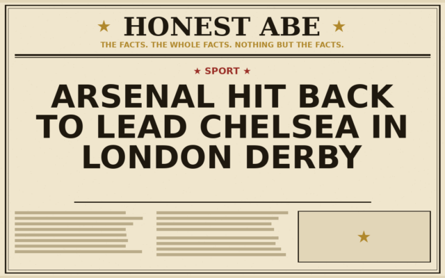 Arsenal Hit Back to Lead Chelsea in London Derby
