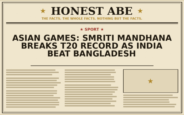 Asian Games: Smriti Mandhana Breaks T20 Record as India Beat Bangladesh