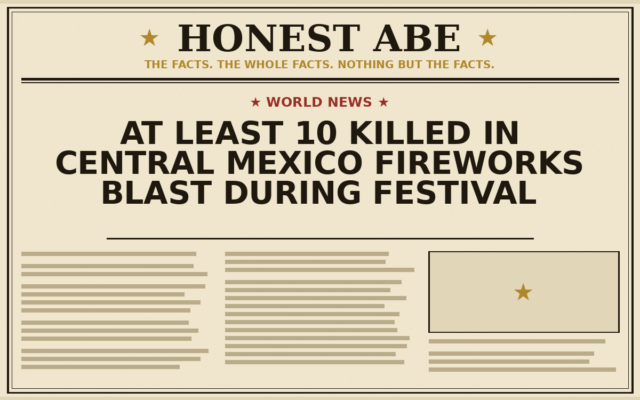 At Least 10 Killed in Central Mexico Fireworks Blast During Festival