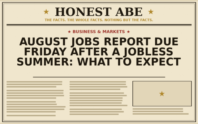August Jobs Report Due Friday After a Jobless Summer: What to Expect
