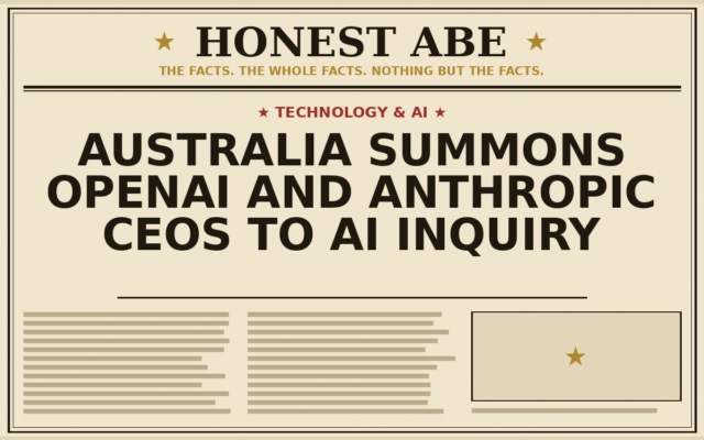 Australia Summons OpenAI and Anthropic CEOs to AI Inquiry