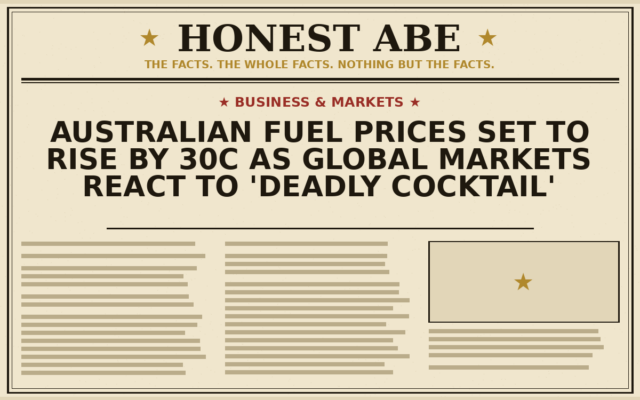 Australian Fuel Prices Set to Rise by 30c as Global Markets React to ‘Deadly Cocktail’