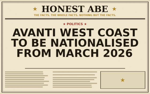 Avanti West Coast to Be Nationalised From March 2026