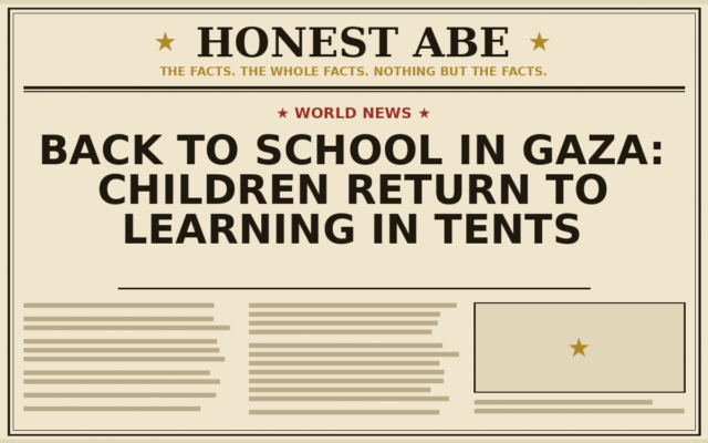 Back to School in Gaza: Children Return to Learning in Tents