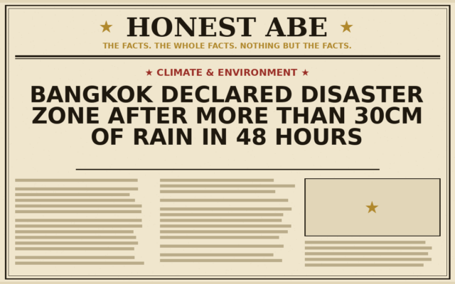 Bangkok Declared Disaster Zone After More Than 30cm of Rain in 48 Hours