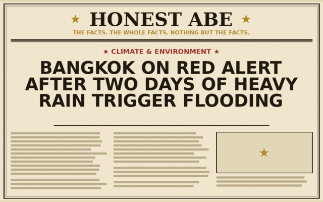 Bangkok on Red Alert After Two Days of Heavy Rain Trigger Flooding