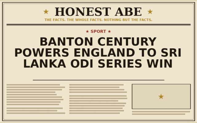 Banton Century Powers England to Sri Lanka ODI Series Win