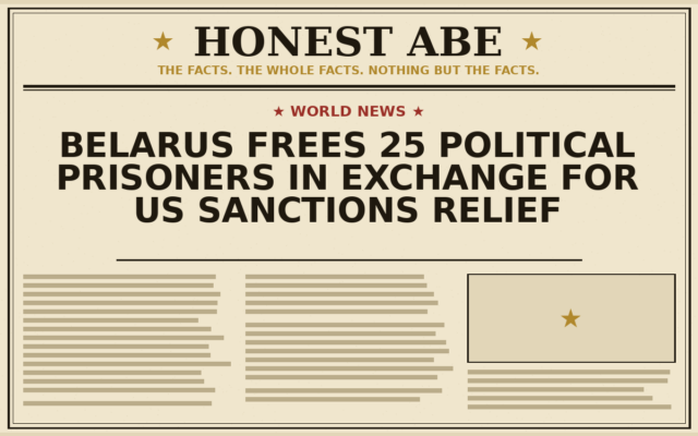 Belarus Frees 25 Political Prisoners in Exchange for US Sanctions Relief