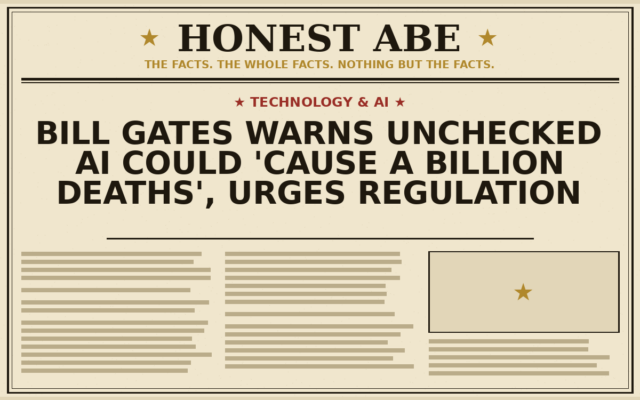 Bill Gates Warns Unchecked AI Could ‘Cause a Billion Deaths’, Urges Regulation