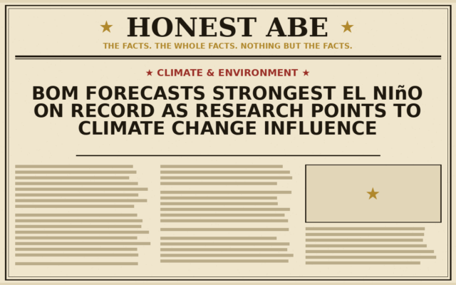 BoM Forecasts Strongest El Niño on Record as Research Points to Climate Change Influence