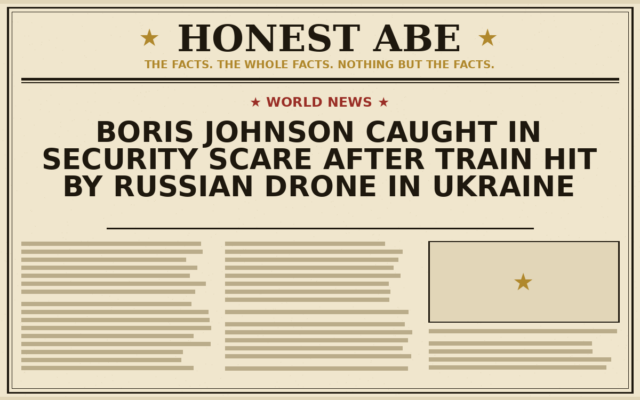 Boris Johnson Caught in Security Scare After Train Hit by Russian Drone in Ukraine