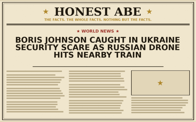 Boris Johnson Caught in Ukraine Security Scare as Russian Drone Hits Nearby Train