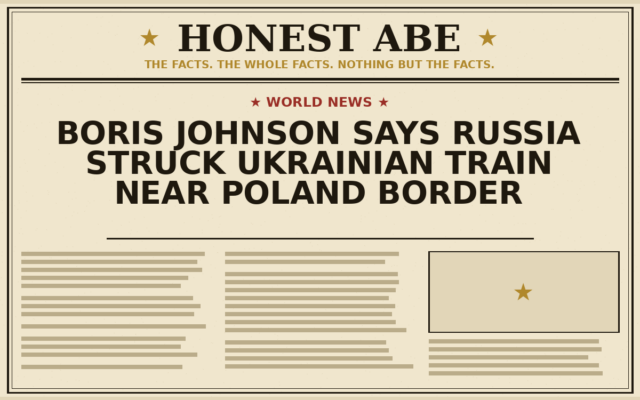 Boris Johnson Says Russia Struck Ukrainian Train Near Poland Border