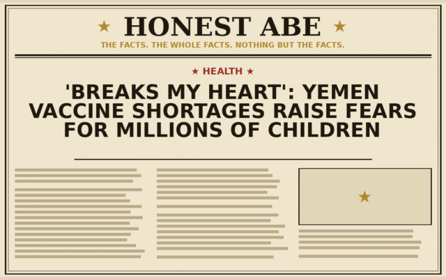 ‘Breaks My Heart’: Yemen Vaccine Shortages Raise Fears for Millions of Children