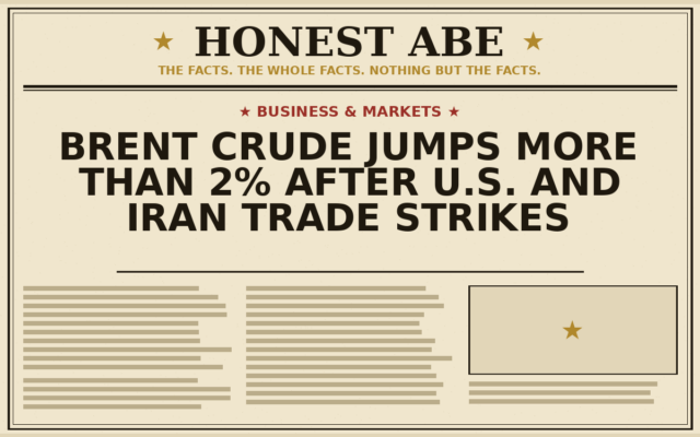 Brent Crude Jumps More Than 2% After U.S. and Iran Trade Strikes