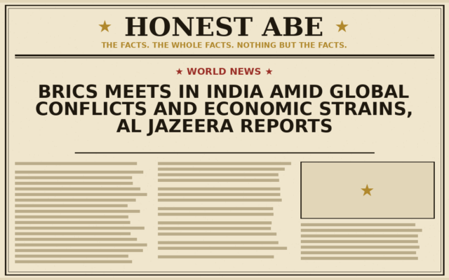 BRICS Meets in India Amid Global Conflicts and Economic Strains, Al Jazeera Reports