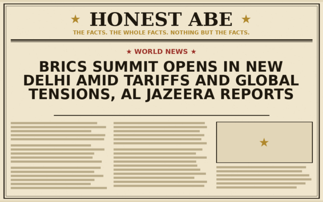 BRICS Summit Opens in New Delhi Amid Tariffs and Global Tensions, Al Jazeera Reports