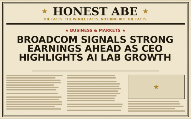 Broadcom Signals Strong Earnings Ahead as CEO Highlights AI Lab Growth
