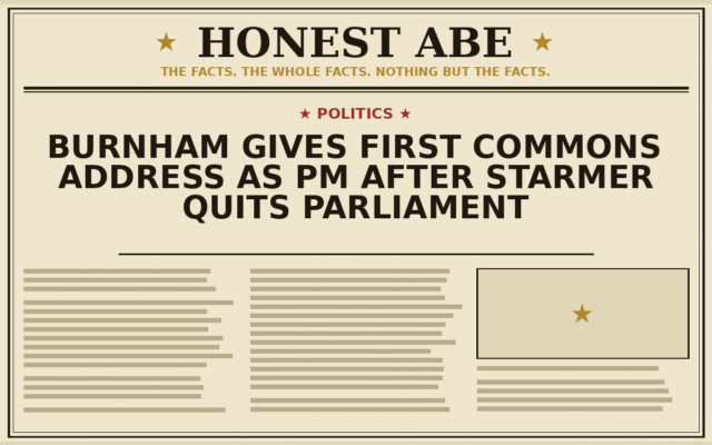 Burnham Gives First Commons Address as PM After Starmer Quits Parliament