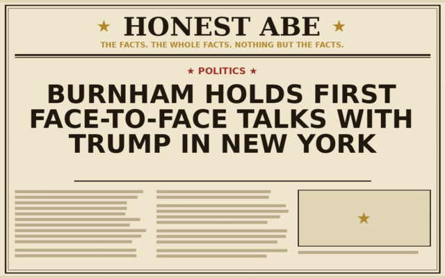 Burnham Holds First Face-to-Face Talks With Trump in New York