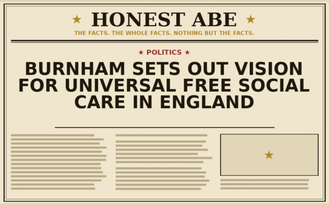 Burnham Sets Out Vision for Universal Free Social Care in England