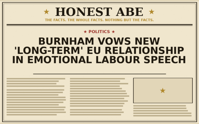Burnham Vows New ‘Long-Term’ EU Relationship in Emotional Labour Speech