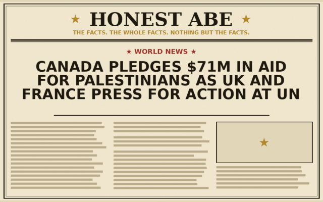 Canada Pledges $71m in Aid for Palestinians as UK and France Press for Action at UN