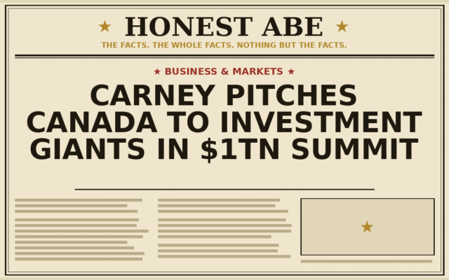 Carney Pitches Canada to Investment Giants in $1tn Summit