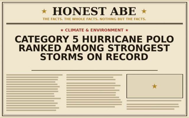 Category 5 Hurricane Polo Ranked Among Strongest Storms on Record