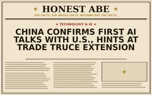 China Confirms First AI Talks With U.S., Hints at Trade Truce Extension