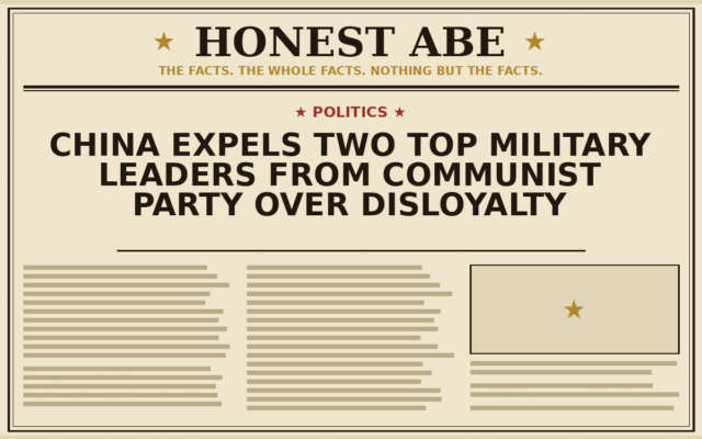 China Expels Two Top Military Leaders From Communist Party Over Disloyalty