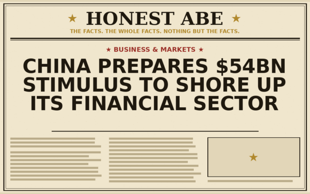 China Prepares $54bn Stimulus to Shore Up Its Financial Sector