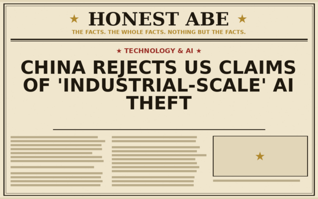 China Rejects US Claims of ‘Industrial-Scale’ AI Theft