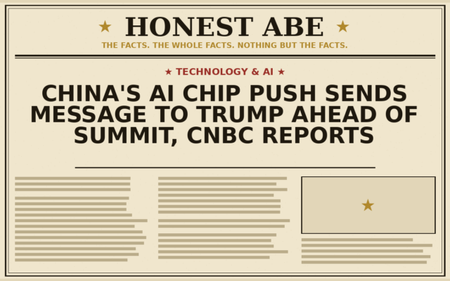 China’s AI Chip Push Sends Message to Trump Ahead of Summit, CNBC Reports