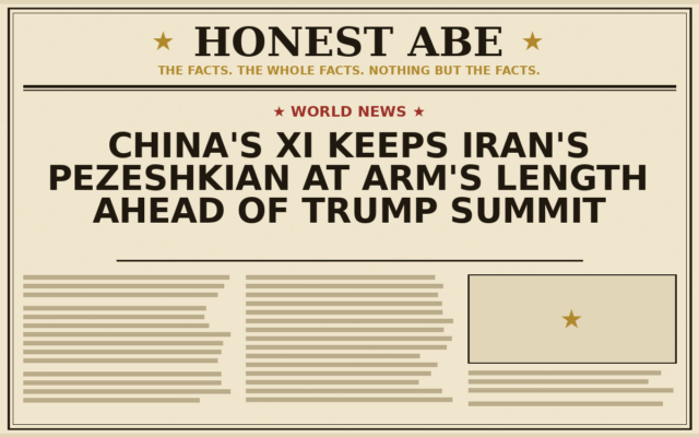 China’s Xi Keeps Iran’s Pezeshkian at Arm’s Length Ahead of Trump Summit